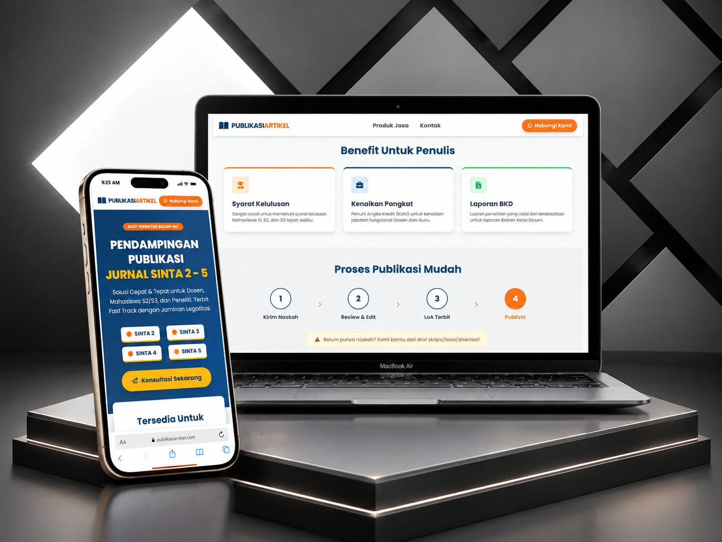 Website Layanan Publikasi Artikel Ilmiah